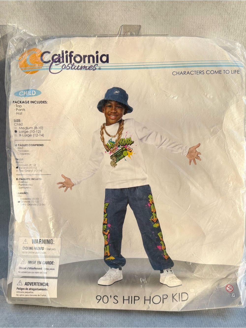 California Costumes 90's Hip Hop Kid Costume Set Youth Large 10/12